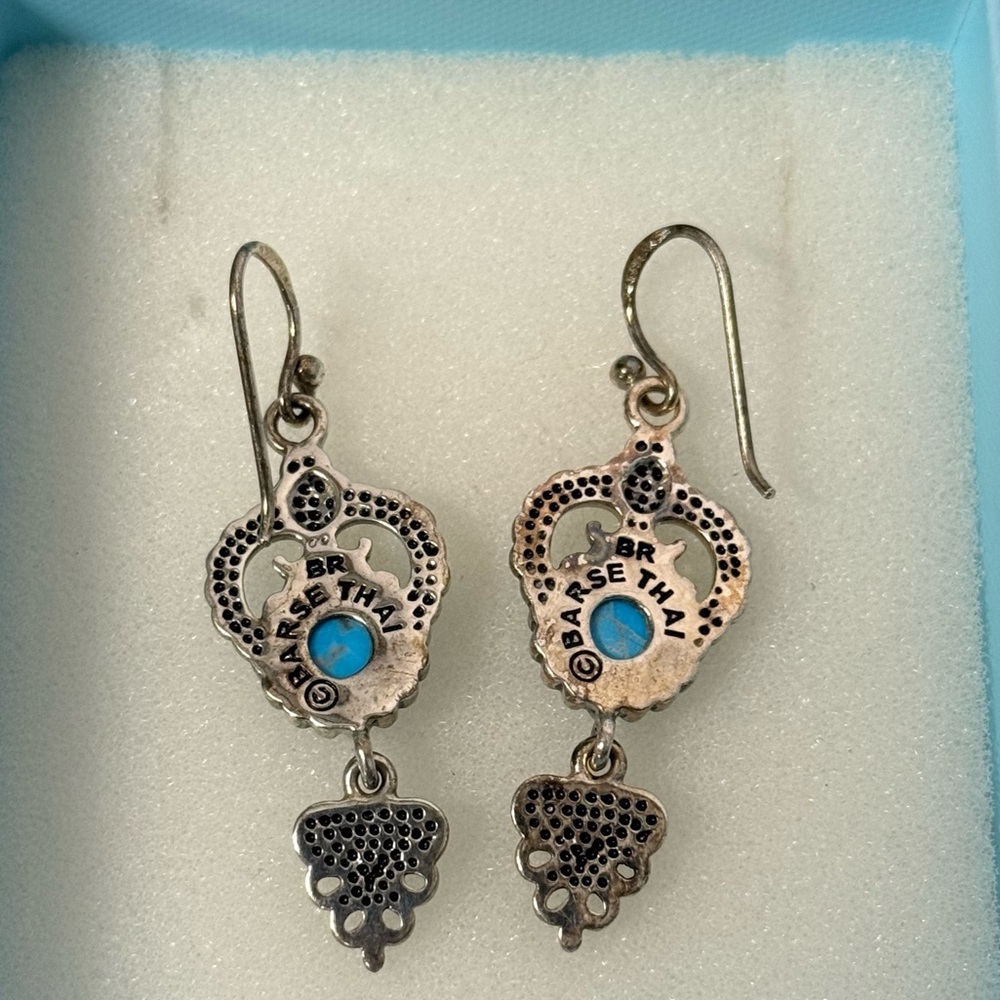 Barse Turquoise Dangle Earrings - Picture 4 of 4
